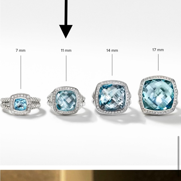 David Yurman Albion® Ring with Prasiolite and Pavé Diamonds size 6 - Picture 6 of 6